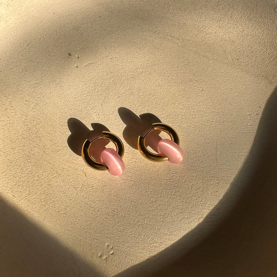 Donut Chunky Hoop Earrings